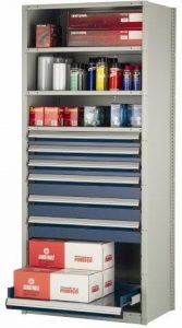 shelving with drawers